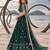 BOTTEL GREEN  NET THREAD WITH ZARI AND SEQUINCE WORK FESTIVE LEHENGA CHOLI SET FOR WOMEN'S