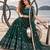 BOTTEL GREEN  NET THREAD WITH ZARI AND SEQUINCE WORK FESTIVE LEHENGA CHOLI SET FOR WOMEN'S