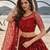 RED NET THREAD WITH ZARI AND SEQUINCE WORK FESTIVE LEHENGA CHOLI SET FOR WOMEN'S