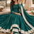 Deep green cotton gotapatti anarkali suit