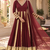 Maroon rayon handcrafted gotapatti anarkali set