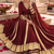 Maroon rayon handcrafted gotapatti anarkali set