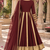Maroon rayon handcrafted gotapatti anarkali set