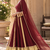 Maroon rayon handcrafted gotapatti anarkali set