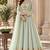 Pastel green traditional gota patti anarkali suit
