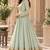 Pastel green traditional gota patti anarkali suit
