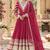 Rosegold cotton gotapatti anarkali suit