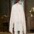 White floral embroidered silk kurti pent dupatta set for women