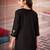 Black floral embroidered rayon co-ord set for women