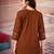 Brown floral embroidered rayon co-ord set for women