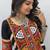Black Multicolour Thread Navratri Lehenga Choli