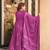 Purple digital printed cotton kurta plazzo dupatta set for women