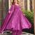 Purple digital printed cotton kurta plazzo dupatta set for women