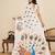 peach digital print chinon saree with blouse