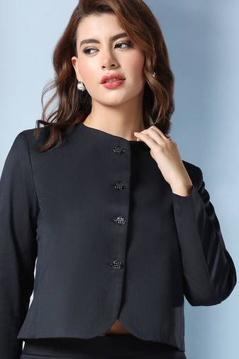 Striped single-breasted blazers