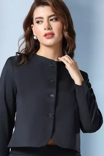 Striped single-breasted blazers
