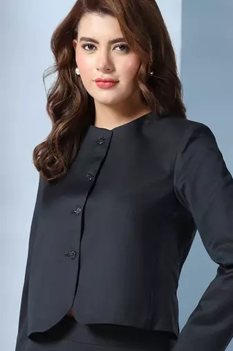 Striped single-breasted blazers