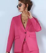 Peaked lapel collar single breasted blazer