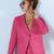 Peaked lapel collar single breasted blazer
