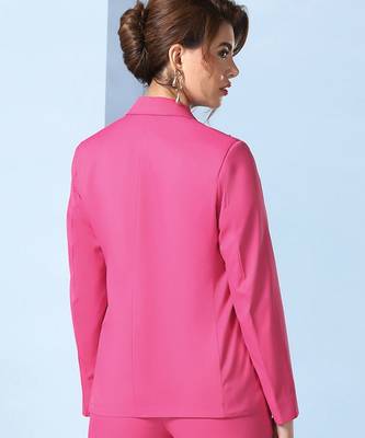 Peaked lapel collar single breasted blazer 2