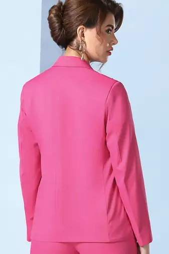 Peaked lapel collar single breasted blazer
