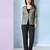 Notched lapel single-breasted blazer