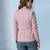 Checked notched lapel single-breasted woolen blazer