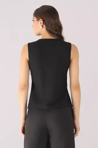 Women black waistcoat