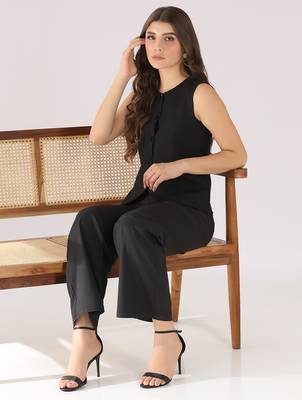Women black waistcoat 3