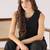 Women black waistcoat