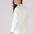 Women white 1 button notched lapel blazer