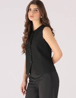 Women black waistcoat 5