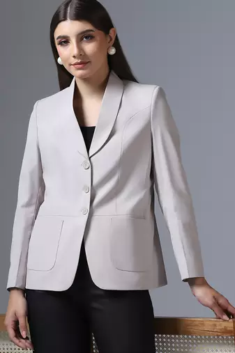 Single-breasted formal blazer