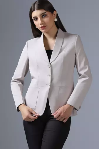Single-breasted formal blazer