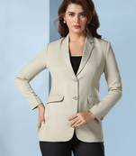 Notched lapel single breasted blazer