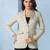 Notched lapel single breasted blazer