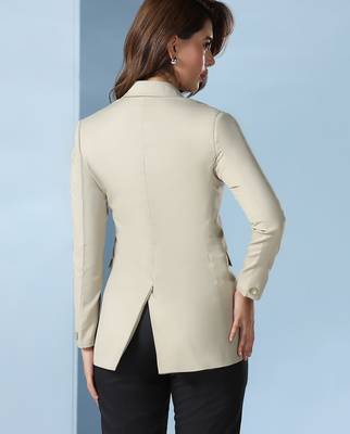 Notched lapel single breasted blazer 2