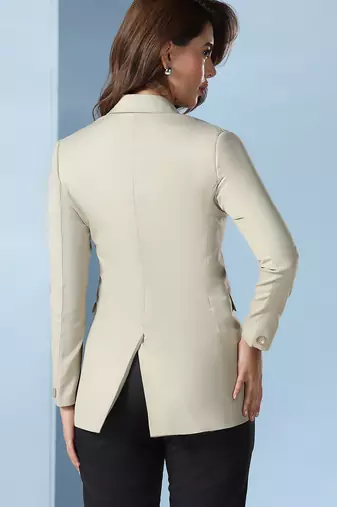 Notched lapel single breasted blazer