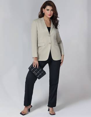 Notched lapel single breasted blazer 4
