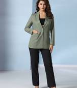 Notch-lapel long sleeves single-breasted blazers