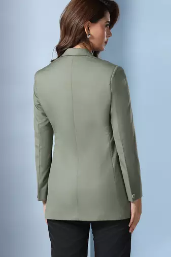 Notch-lapel long sleeves single-breasted blazers