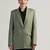 Single breasted notched collar longline blazer