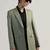 Single breasted notched collar longline blazer
