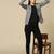 Women grey single breasted blazer
