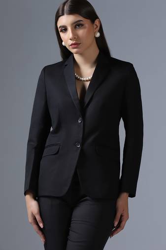 Single-breasted formal blazer