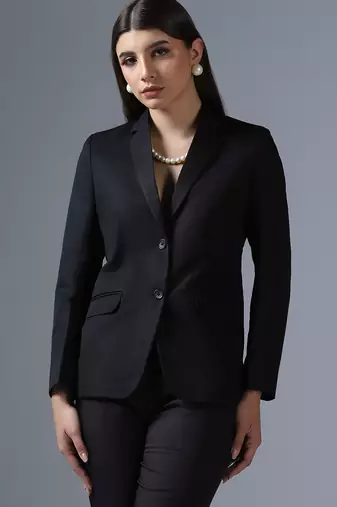 Single-breasted formal blazer