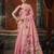 Baby pink khadi cotton with natural texture jhallar festive wear saree