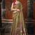 Chiku khadi cotton with natural texture jhallar festive wear saree
