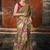 Chiku khadi cotton with natural texture jhallar festive wear saree