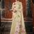Off white khadi cotton with natural texture jhallar festive wear saree
